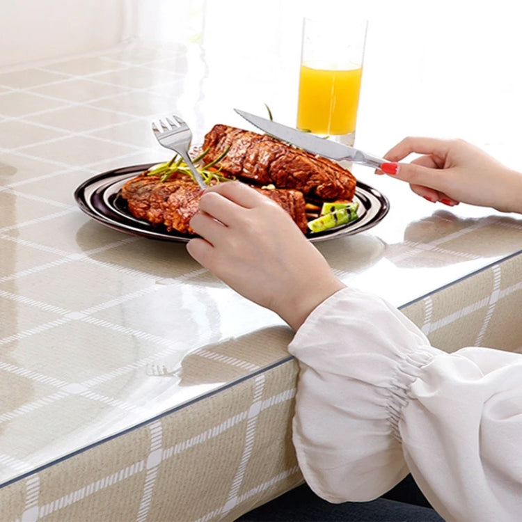 Waterproof Oilproof  PVC Placemat Soft Glass Tablecloth Tea Table Matï¼ŒSizeï¼š80x120cm