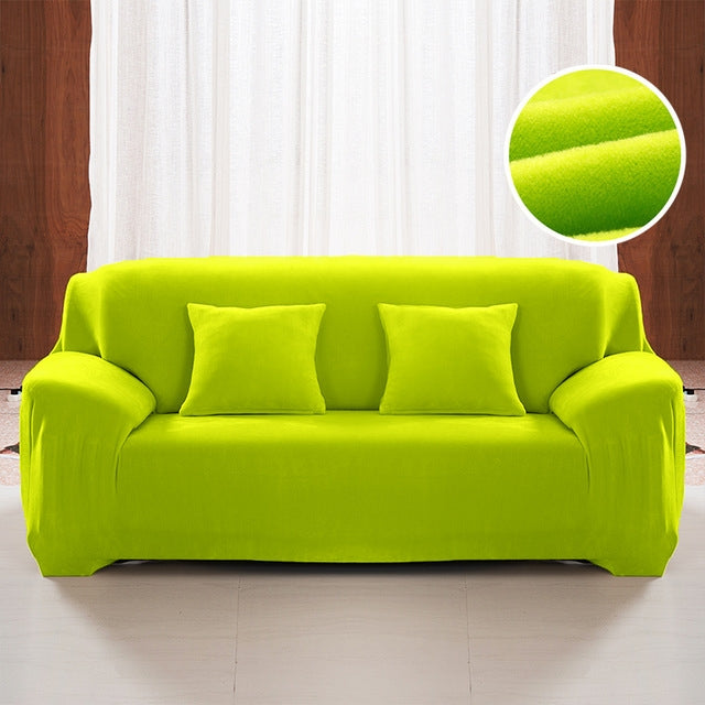 Plush Fabric Sofa Cover Thick Slipcover Couch Elastic Sofa Covers Not Include Pillow Case, Specification:2 seat 145-185cm