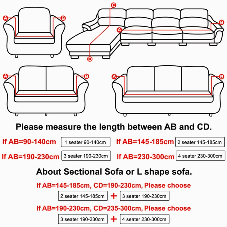 Plush Fabric Sofa Cover Thick Slipcover Couch Elastic Sofa Covers Not Include Pillow Case, Specification:4 seat 230-300cm