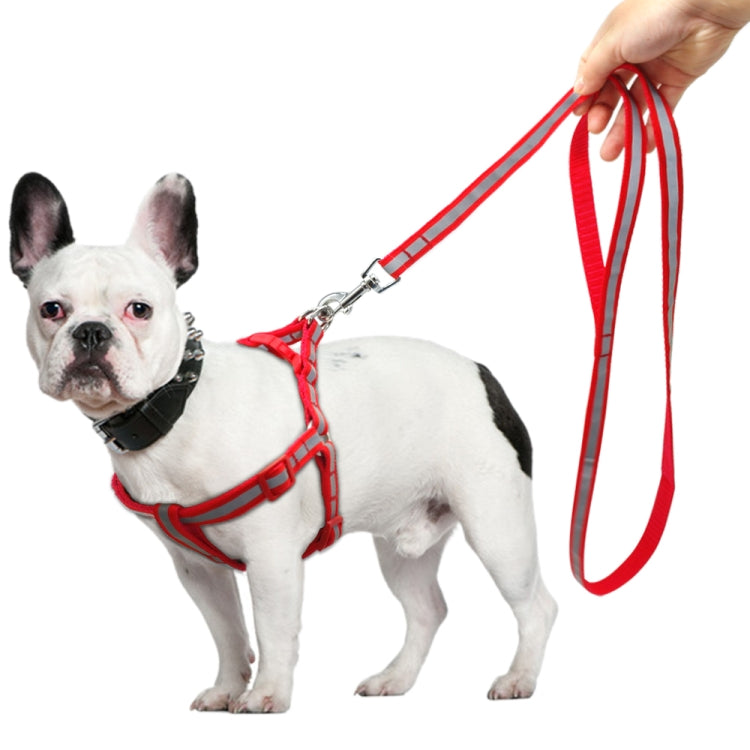 Small Medium Dogs Nylon Reflective Dog Leash Lead Set, Size:S