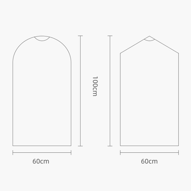 100 PCS Disposable Transparent Clothes Dust Bag Dust Cover, Size:60x150cm, Thickness:PP 4 Wires