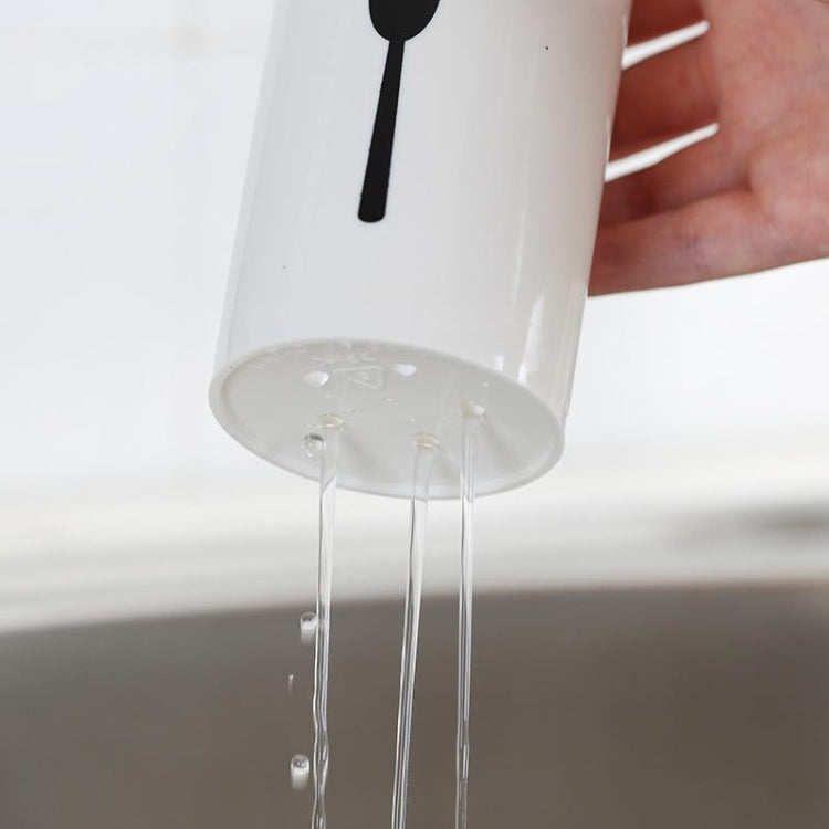 Multifunctional Household Tableware Desktop Storage Box Drain Chopsticks Storage Box(White)