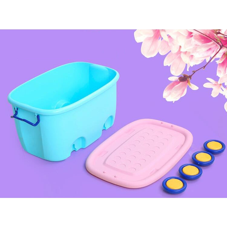 Sundries Finishing Plastic Drawer Locker Baby Toy Storage Box with Pulley, Size:47x31.5x25cm