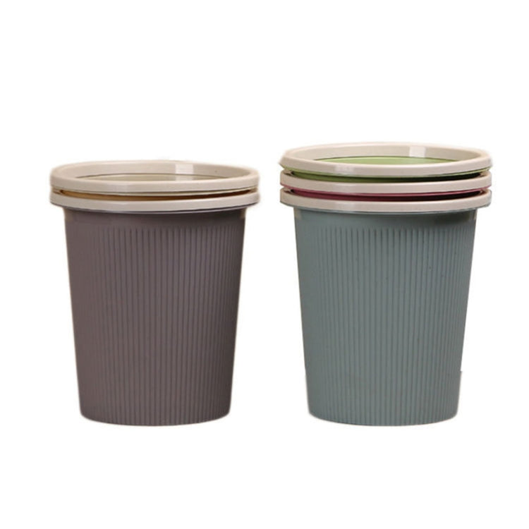 10 PCS Household Kitchen Bathroom Plastic Trash Can without Cover Lip, Size:S 23.5x25.5x17cm