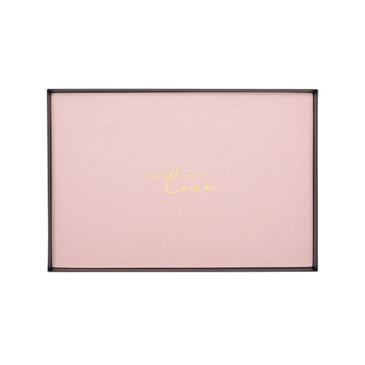 Rectangle PU Leather Wrought Iron Tray Entrance Key Debris Storage Box, Size:L