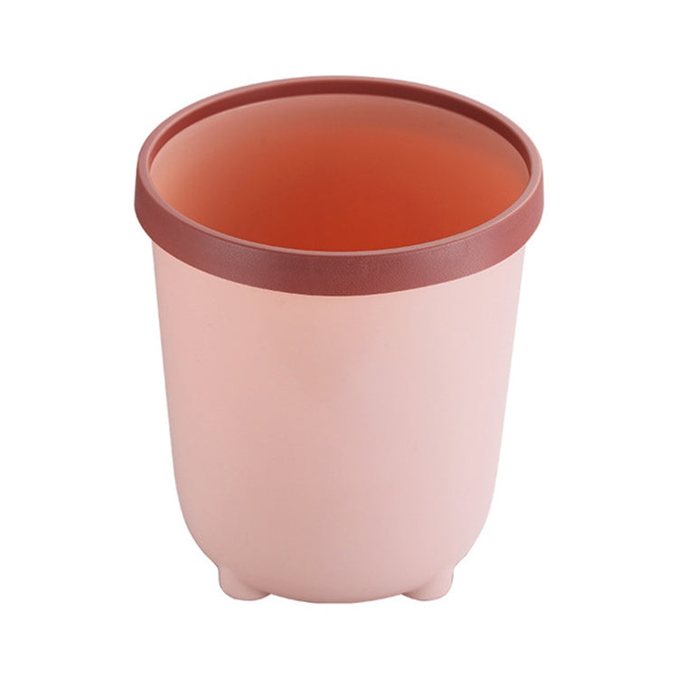 10 PCS Household Living Room Cute Girl Press-ring Trash Can Bedroom Bathroom Toilet Paper Basket, Size:L 24.8x27.5cm