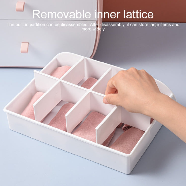 3 in 1 Drawer Type Combined Storage Box with Compartment Underwear Panties