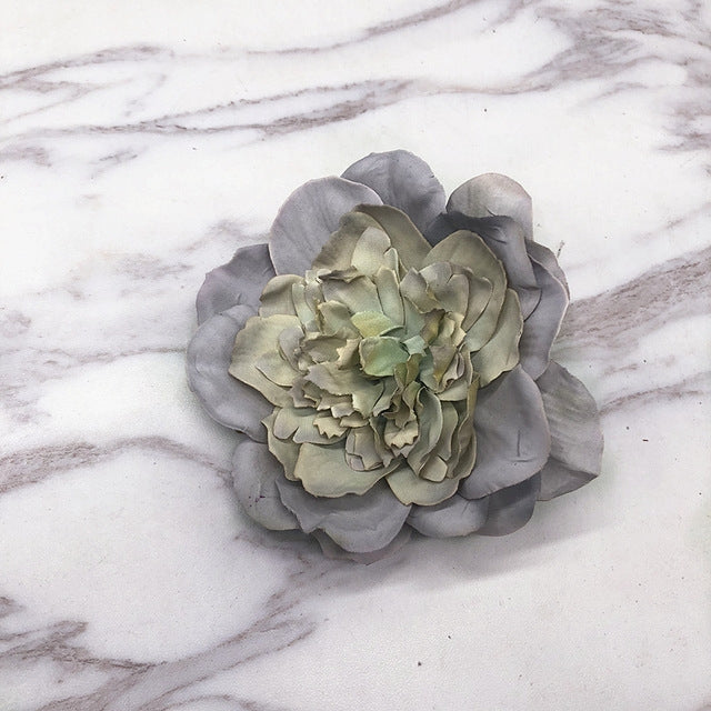 3 PCS DIY Cloth Retro Flower Simulation Big Peony Camellia Flower Floral Home Decoration