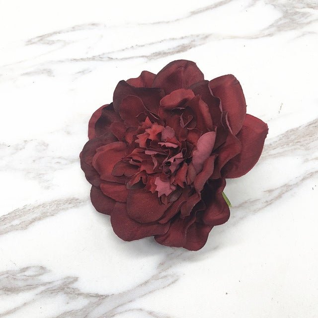 3 PCS DIY Cloth Retro Flower Simulation Big Peony Camellia Flower Floral Home Decoration