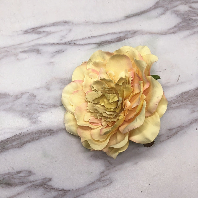 3 PCS DIY Cloth Retro Flower Simulation Big Peony Camellia Flower Floral Home Decoration