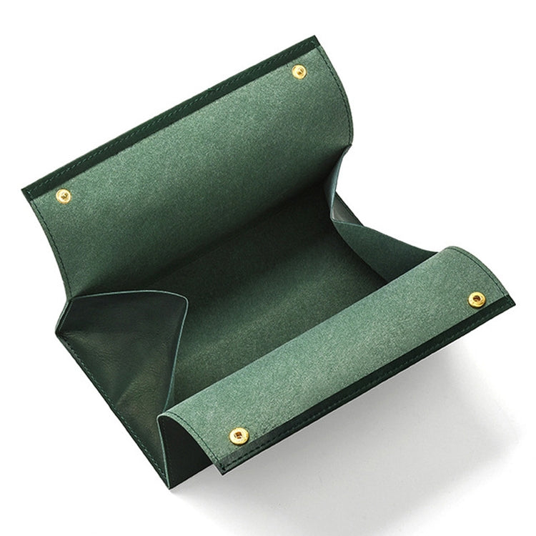 Retro PU Leather Snap-on Drawer Box Home Car Tissue Box