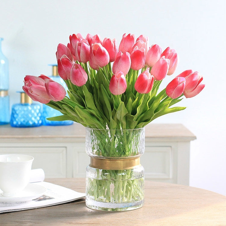 10 PCS Simulation PU Mini Tulip Artificial Flowers Silk Flowers Wedding Home Fake Flowers
