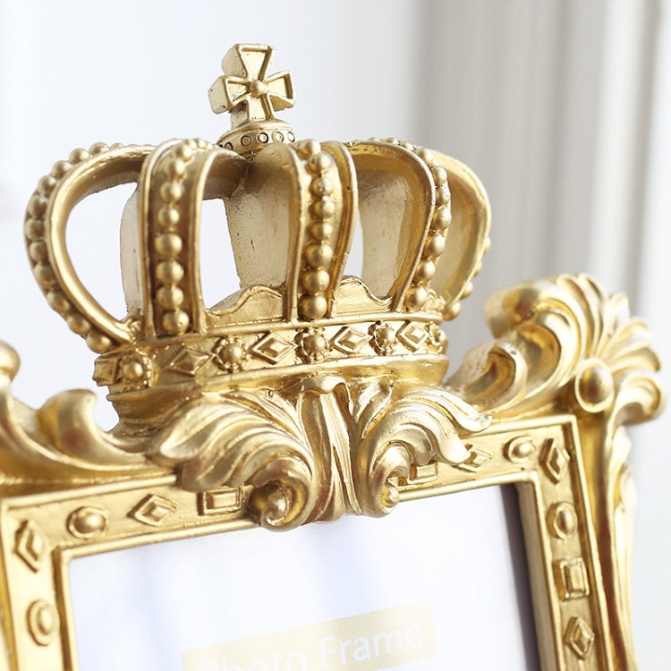 Luxury Baroque Style Gold Crown Decor Creative Resin Picture Desktop Frame Photo Frame