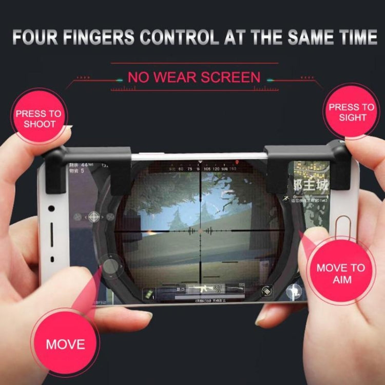 4th Generation Mobile Phone Game Trigger Fire Button Aim Key Physical Joysticks Game Controller for STG FPS TPS Shooting Game
