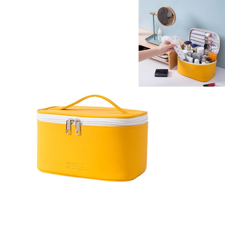 2 PCS Portable Travel PU Portable Cosmetic Case Large-capacity Cosmetic Storage Bag