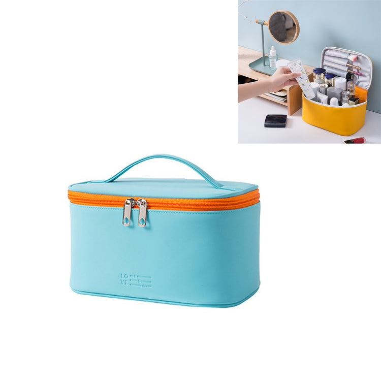 2 PCS Portable Travel PU Portable Cosmetic Case Large-capacity Cosmetic Storage Bag