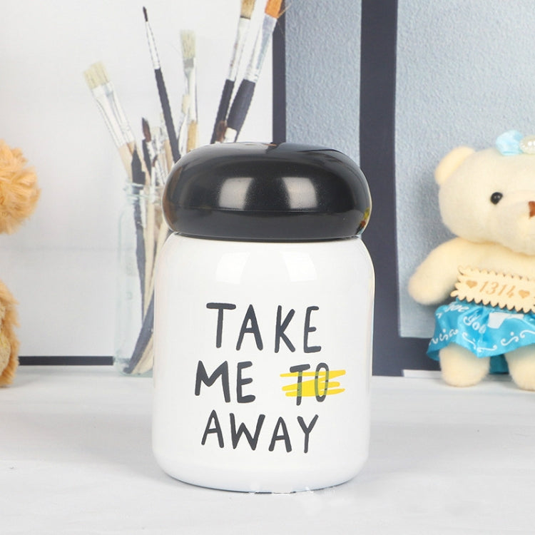 Mini Letter Vacuum Flask Stainless Steel Drink Water Bottle Mug Cup, Capacity:500ml(White)