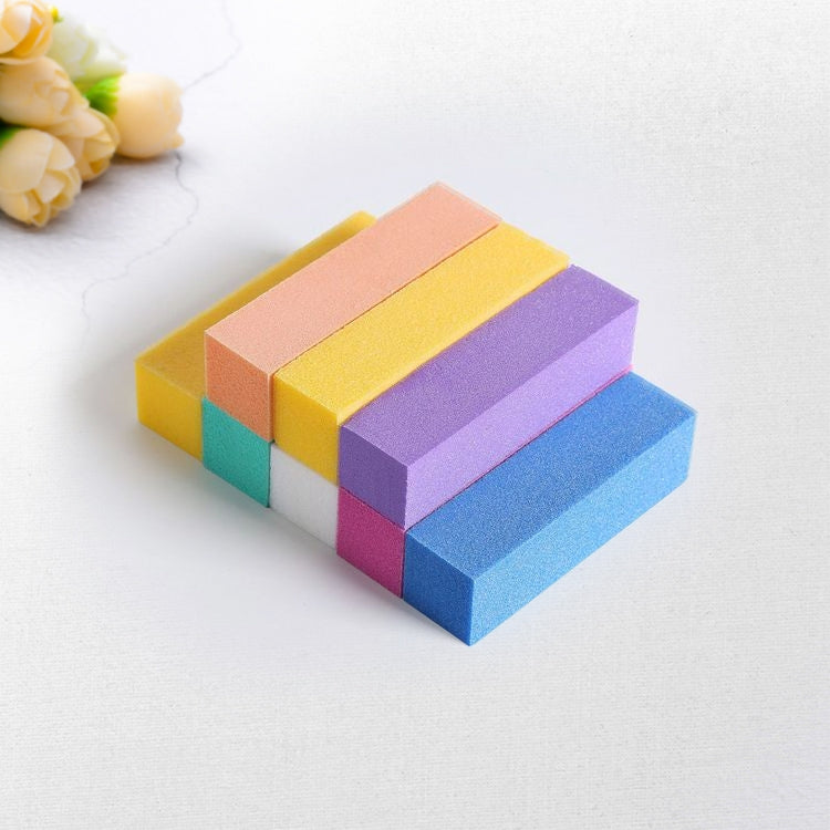10 PCS Tofu Block Nail Polish Four Squares High Elastic Cotton Manicure Sand Block