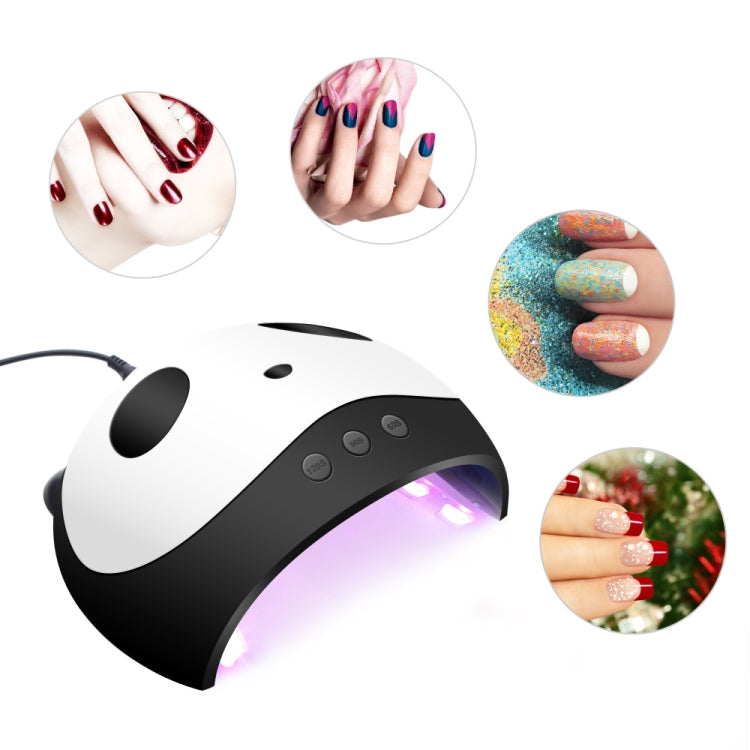 3 PCS 36W UV Lamp LED Panda Shape Lamp Nail Dryer USB Charge Nail Art Tools(Induction)