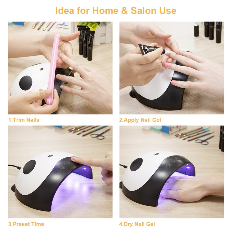 3 PCS 36W UV Lamp LED Panda Shape Lamp Nail Dryer USB Charge Nail Art Tools(Induction)