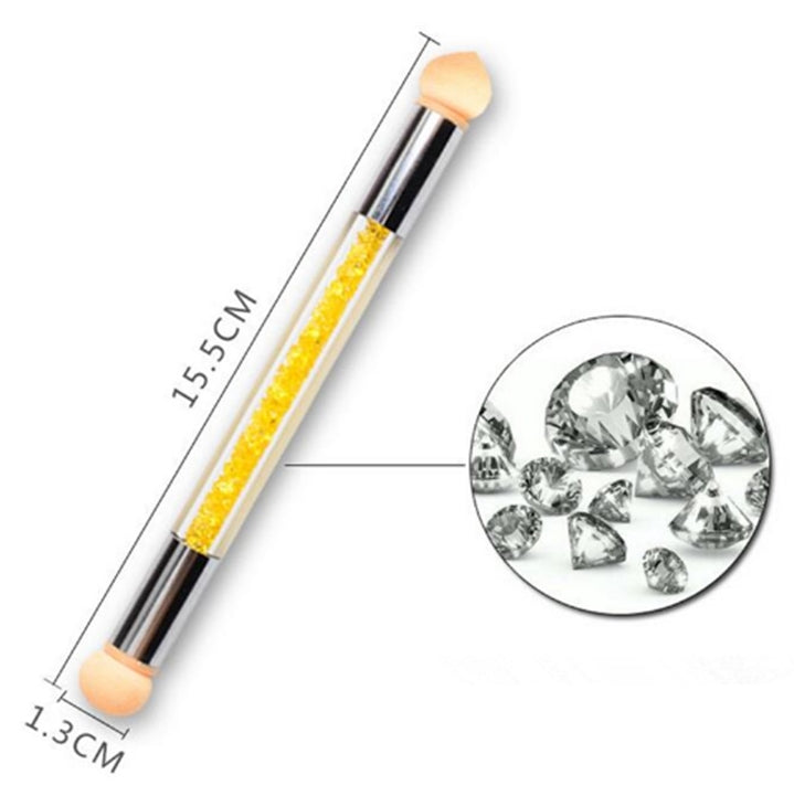 3 PCS Nail Smudge Pen Diamond Rod Double Head Sponge Smudge Gradient Pen