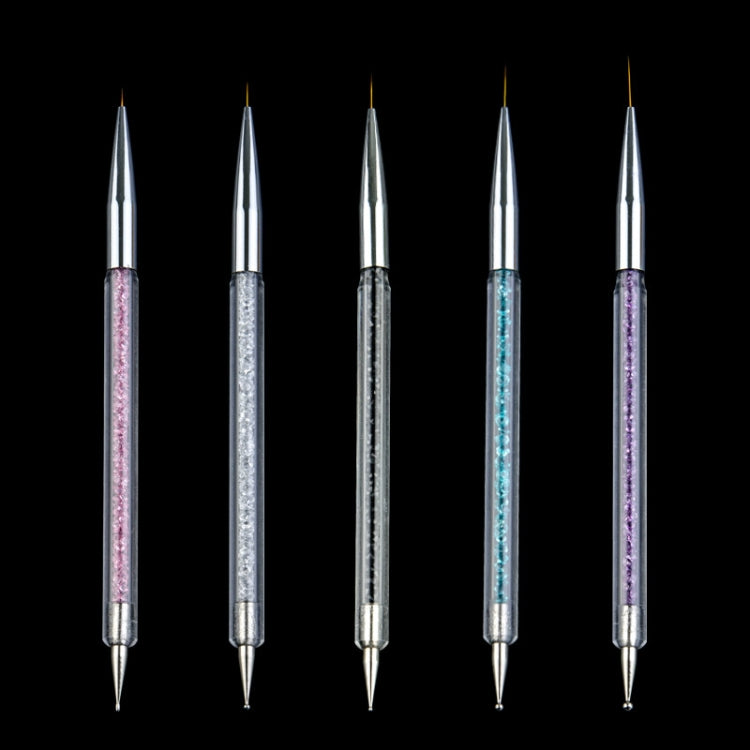 Nail Art Dotting Pen Acrylic Rhinestone Crystal UV Gel Painting Manicure Tool Drawing Liner Flower Brush Decoration