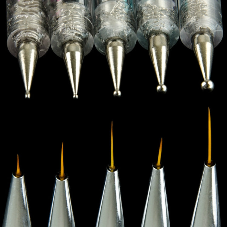 Nail Art Dotting Pen Acrylic Rhinestone Crystal UV Gel Painting Manicure Tool Drawing Liner Flower Brush Decoration