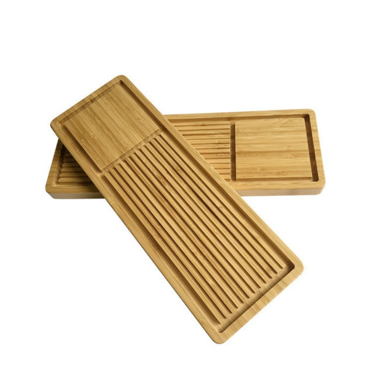 Portable Removable Rectangular Full Bamboo Dry Tea Tray