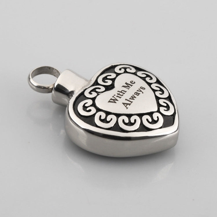 Commemorating A Loved One Pet Bones Hair Stainless Steel Heart-shaped Urn Box Pendant