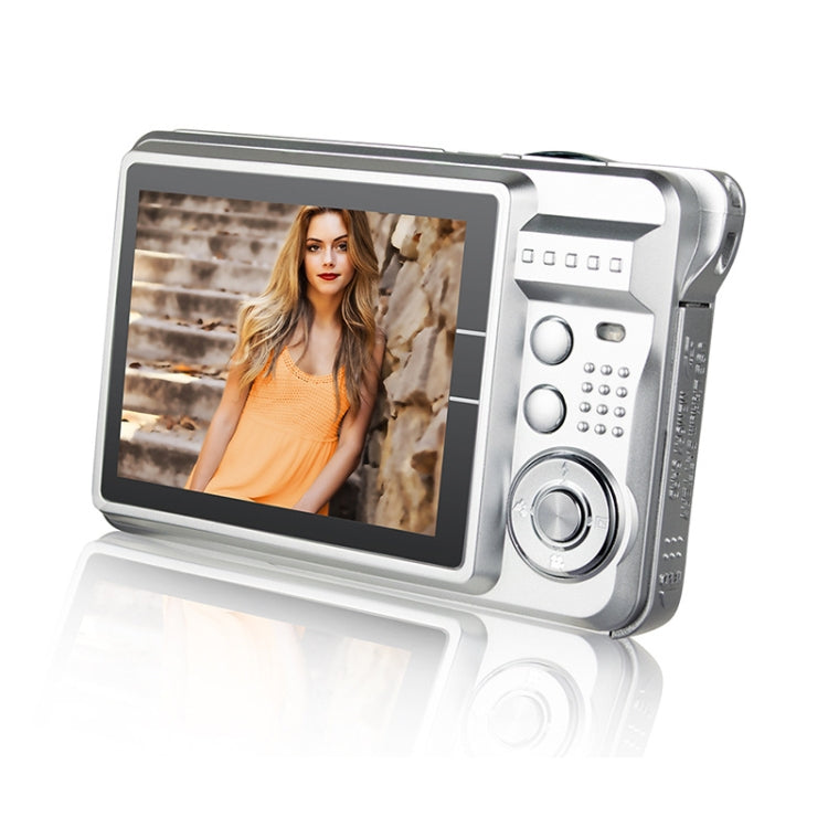 21M Pixels Children Digital Camera 2.7 inch Color Display Card Style Digital Photo Video Record  Camera HD 8x Zooming Smart Automatic Camera(Silver)