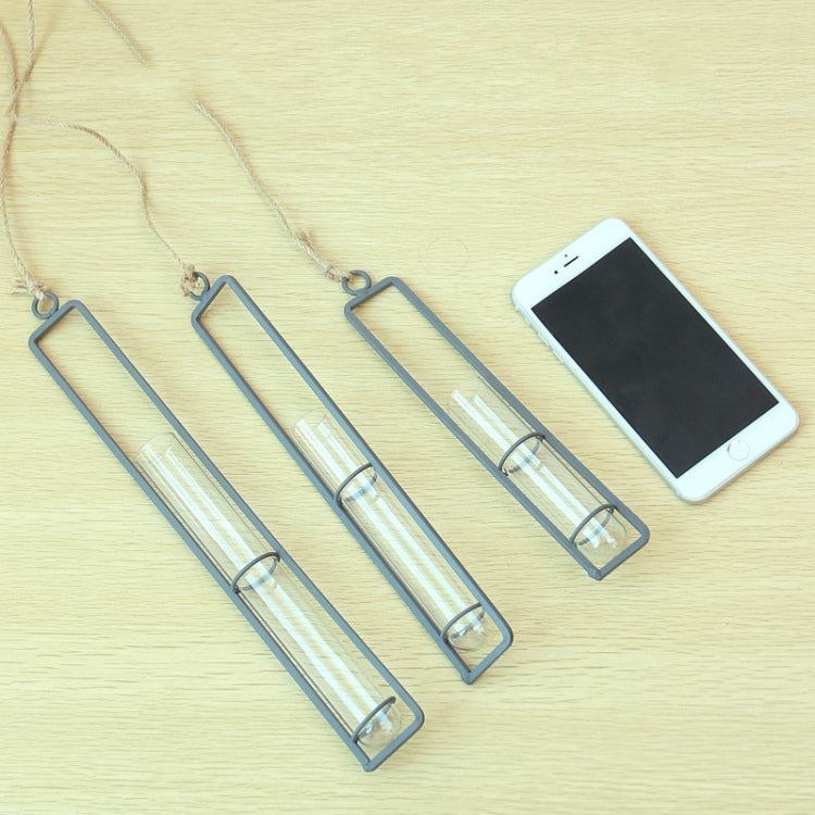 Home Gardening Iron Art Charm Glass Wall Hanging Plant Bonsai Decorative Accessories, Size:M