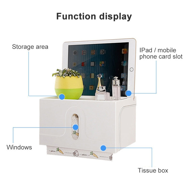 BZJ01 Home Suction Cup Bathroom Free Punching Tray Waterproof Toilet Paper Holder, Size: 16X13.5X13cm