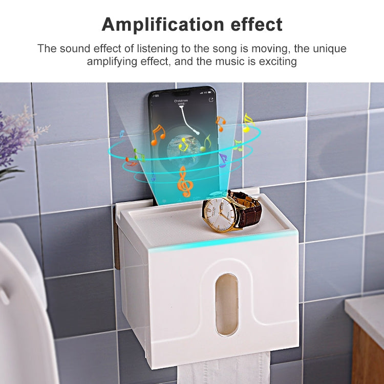 BZJ01 Home Suction Cup Bathroom Free Punching Tray Waterproof Toilet Paper Holder, Size: 16X13.5X13cm