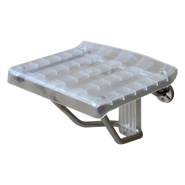 White Transparent Folding Solid Wood Wall Mounted Relaxation Shower Chair