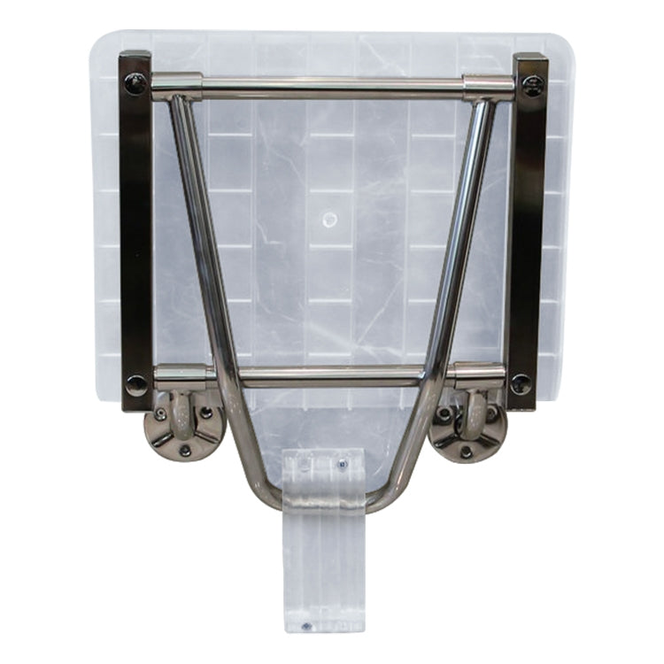 White Transparent Folding Solid Wood Wall Mounted Relaxation Shower Chair