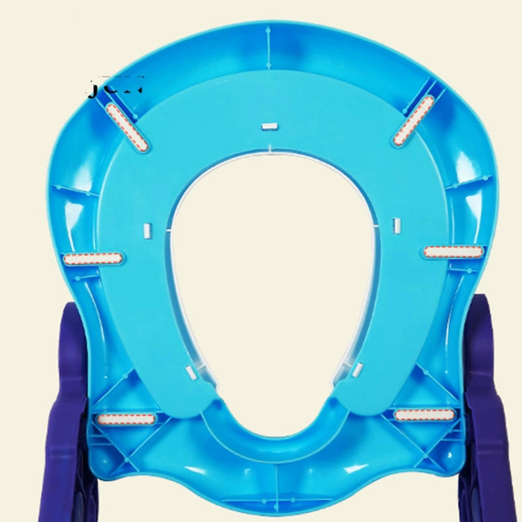 Foldable Kid Potty Training Toilet Seat With Ladder For U-shaped Or Oval Toilet(Blue)