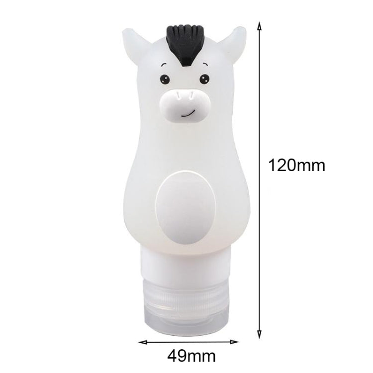 Portable Travel Shampoo Body Lotion Cosmetic Bottle Make Up Container Storage Box, Color:White Horse