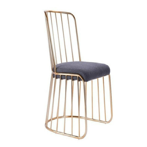 Nordic Minimalist Modern Gold Wrought Iron Lounge Bar Chair