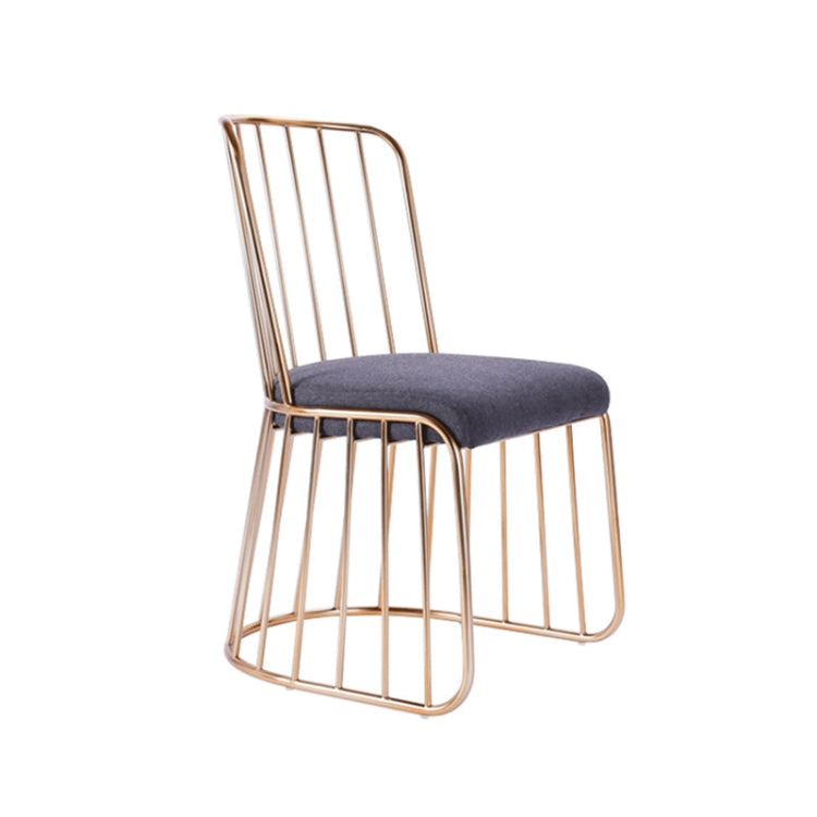 Nordic Minimalist Modern Gold Wrought Iron Lounge Bar Chair
