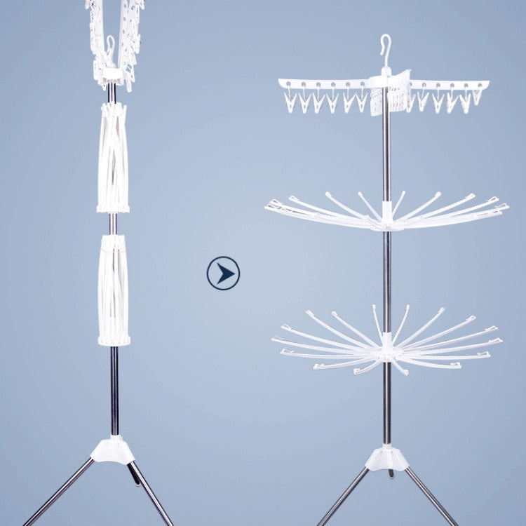 Floor Simple Folding Drying Rack Indoor Balcony Drying Rack(White)