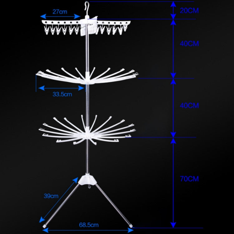 Floor Simple Folding Drying Rack Indoor Balcony Drying Rack(White)
