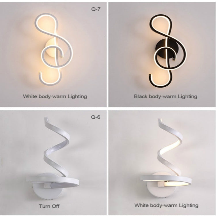 Creative Aluminum Die-casting Bedroom Bedside Stairs Hotel Room Aisle LED Wall Lamp, Color Temperature:Cold White, Model:Q-4