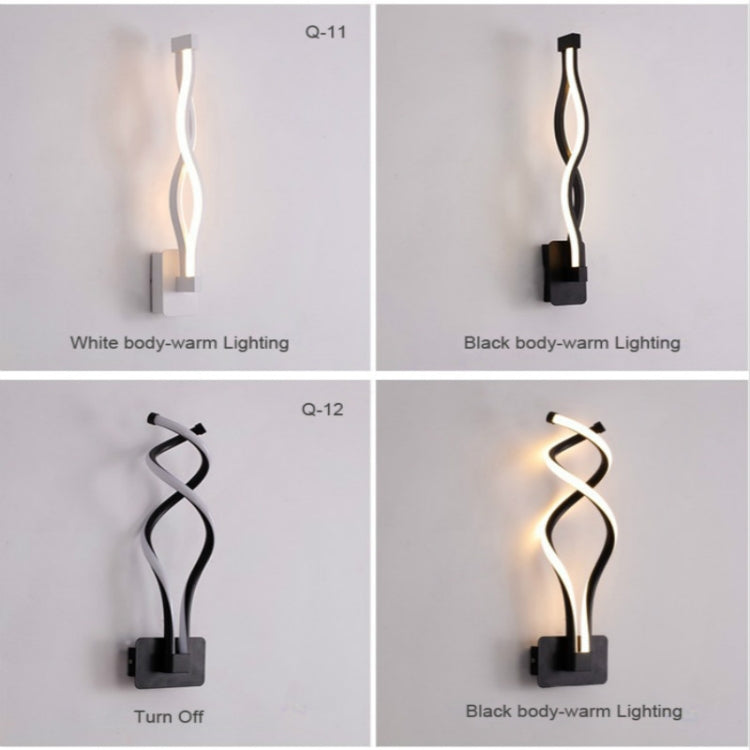 Creative Aluminum Die-casting Bedroom Bedside Stairs Hotel Room Aisle LED Wall Lamp, Color Temperature:Cold White, Model:Q-4