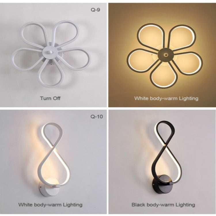 Creative Aluminum Die-casting Bedroom Bedside Stairs Hotel Room Aisle LED Wall Lamp, Color Temperature:Cold White, Model:Q-4