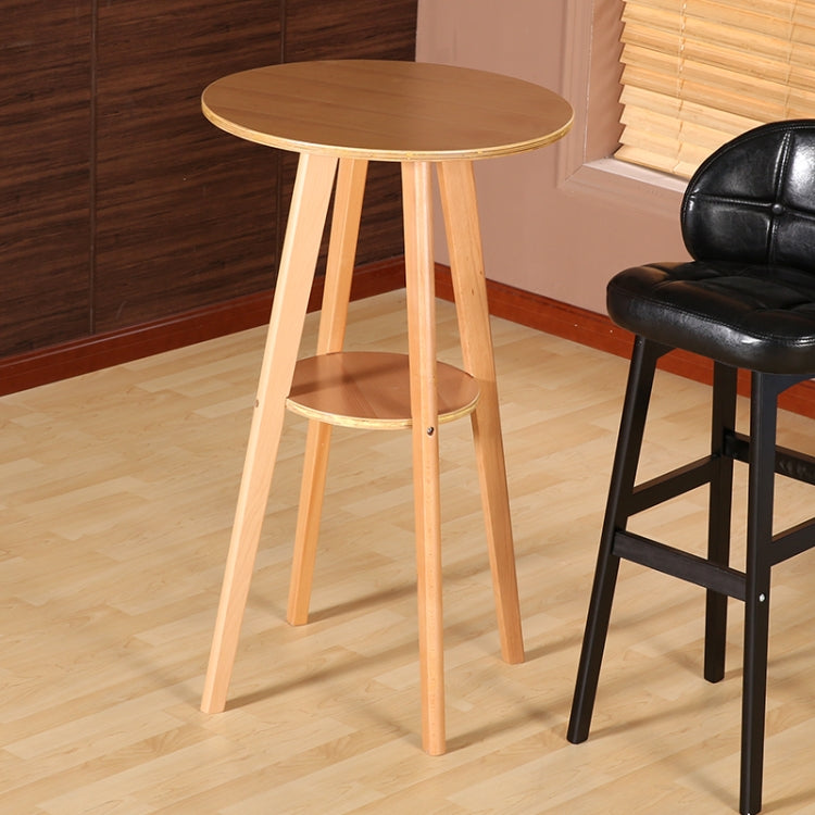 Solid Wood Bar Table Double Round Coffee Table