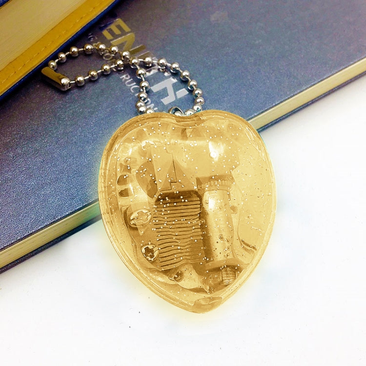 YKL-23 Mini Acrylic Heart-Shaped Music Box Key Chain