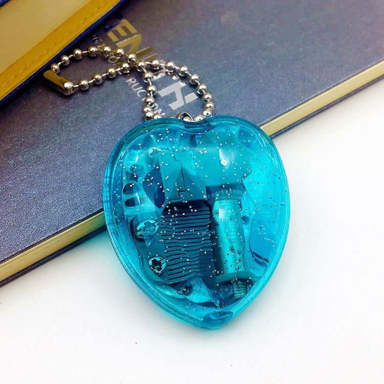 YKL-23 Mini Acrylic Heart-Shaped Music Box Key Chain