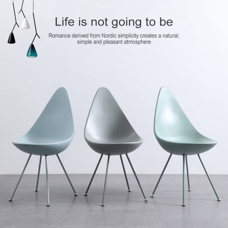 Modern Nordic Minimalist Water Drop Deisgn Backrest Coffee Shop Office Reception Leisure Chair