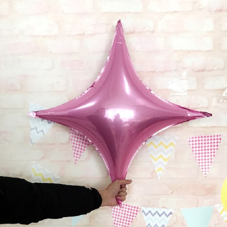 10 PCS Four-pointed Star Children Party Decoration Balloon Theme Bbirthday Balloon Package Accessories, Size:24 inches, Color:Pink