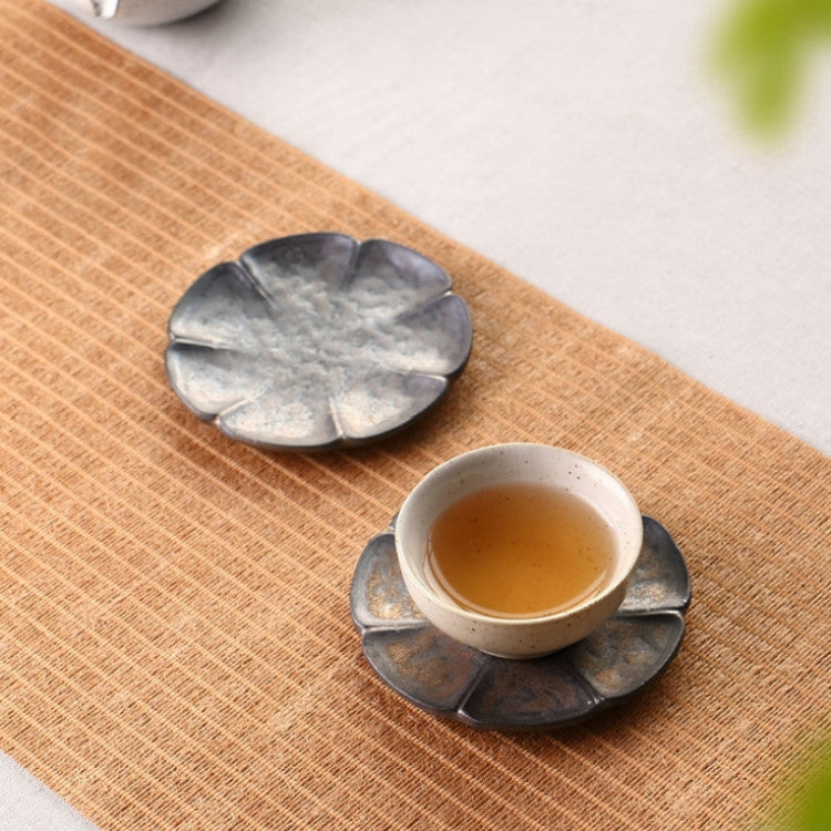 Vintage Gilt Ceramic Small Teacup Coaster, Style:Lotus Coaster